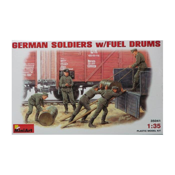 German Soldiers w/Fuel Drums